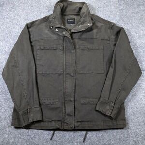 Liverpool Los Angeles Utility Womens M Dark Olive Green Anorak Zip Up Jacket